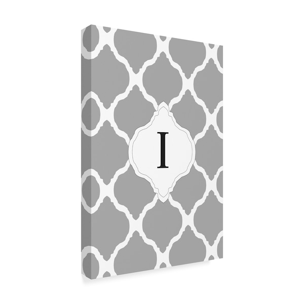 Art Licensing Studio 'I Gray Monogram' Canvas Art,22x32